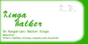 kinga walker business card